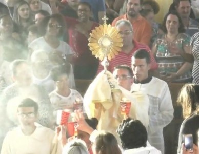 Celebração de Corpus Christi no Santuário Frei Galvão
