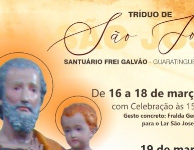 Santuário celebra Tríduo de São José