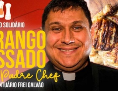 Padre "Master Chefe" fará almoço Solidário no Santuário Frei