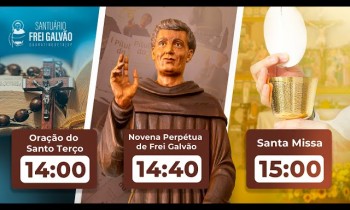 Terço da Coroa Franciscana, Novena Perpétua e Santa Missa- Santuário Frei Galvão 10/04/2024